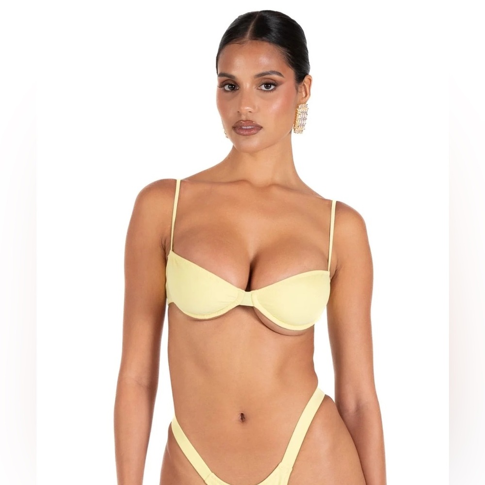 NEW Melissa Simone Melina Underwire Top in Butter Yellow Size Small